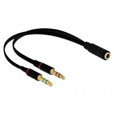 DeLOCK 65967 audio kábel 0,2 M 3.5mm 2 x 3.5mm Fekete