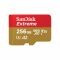 Sandisk 256GB microSDXC Class 10 U3 V30 A2 Extreme + adapterrel