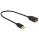 DeLOCK 0.2m, HDMI-A/HDMI Micro-D HDMI kábel 0,2 M HDMI D-típus (Micro) HDMI A-típus (Standard) Fekete