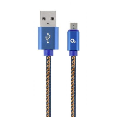 Cablexpert CC-USB2J-AMMBM-1M-BL USB kábel USB 2.0 USB A Micro-USB B Kék
