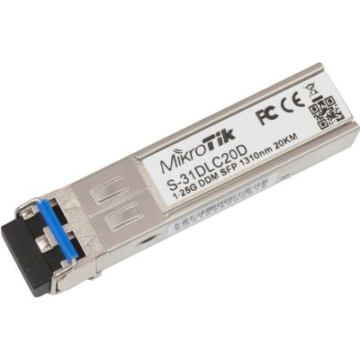 Mikrotik S-31DLC20D halózati adó-vevő modul 1250 Mbit/s SFP 1310 nm