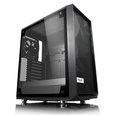 Fractal Design Meshify C – TG Midi Tower Fekete, Átlátszó