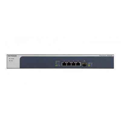 NETGEAR XS505M Beállítást nem igénylő (unmanaged) 10G Ethernet (100/1000/10000) Szürke, Ezüst