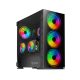 Savio PC Case Prime X1 ARGB Glass Black Midi Tower Fekete