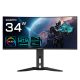 GIGABYTE MO34WQC számítógép monitor 86,4 cm (34") 3440 x 1440 pixelek Wide Quad HD OLED Fekete