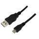 LogiLink 0.60m USB A-USB Micro B USB kábel USB 2.0 0,60 M Micro-USB B Fekete