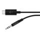 Belkin RockStar™ 3.5mm Audio Cable with USB-C™ Connector audio kábel USB C Fekete