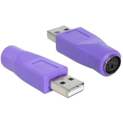 DeLOCK 65461 csatlakozó átlakító USB-A PS/2 Ibolya