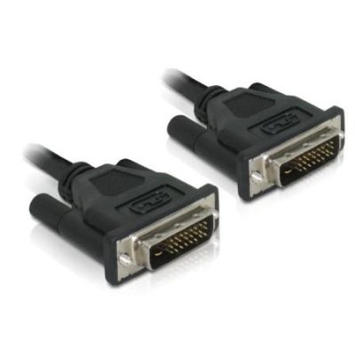 DeLOCK DVI 24+1 Cable 0.5m male/male DVI kábel 0,5 M DVI-D Fekete