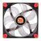 Thermaltake Luna 12 LED White Számítógép ház Ventilátor 12 cm Fekete, Vörös, Átlátszó