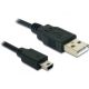 DeLOCK USB 2.0-A / USB mini-B 5pin - 0.70m USB kábel 0,70 M USB A Mini-USB B Fekete