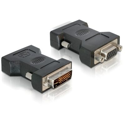 DeLOCK VGA 15pin F > DVI 24+5 M DVI-I 15pin VGA Fekete