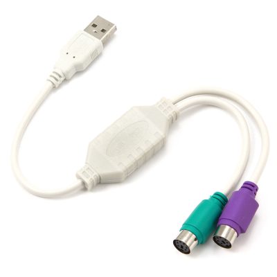 Gembird UAPS12 PS/2 kábel 0,3 M 2x 6-p Mini-DIN USB A Fehér