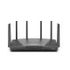 Synology RT6600ax Router WiFi6 1xWAN 3xGbE 1x2.5Gb vezetéknélküli router Háromsávos (2,4 GHz / 5 GHz / 5 GHz) Fekete