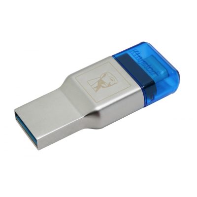 Kingston Technology MobileLite Duo 3C kártyaolvasó USB 3.2 Gen 1 (3.1 Gen 1) Type-A/Type-C Kék, Ezüst