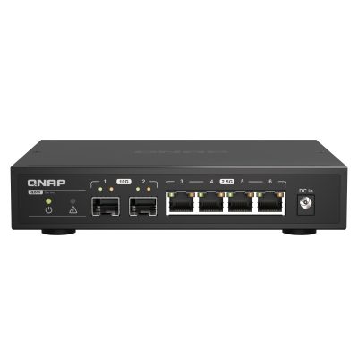QNAP QSW-2104-2S hálózati kapcsoló Beállítást nem igénylő (unmanaged) 2.5G Ethernet Fekete