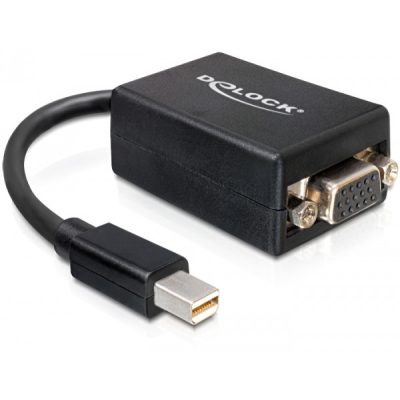 DeLOCK 65256 video átalakító kábel 0,18 M Mini DisplayPort VGA (D-Sub) Fekete