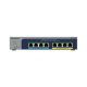 NETGEAR 8-port Ultra60 PoE++ Multi-Gigabit (2.5G) Ethernet Plus Switch Vezérelt L2/L3 2.5G Ethernet (100/1000/2500) Ethernet-áramellátás (PoE) támogatása Szürke