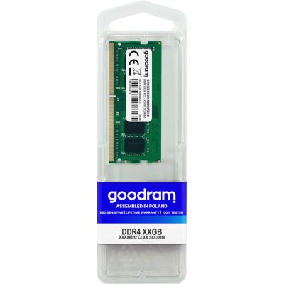 Goodram GR2666S464L19S/4G memóriamodul 4 GB 1 x 4 GB DDR4 2666 Mhz