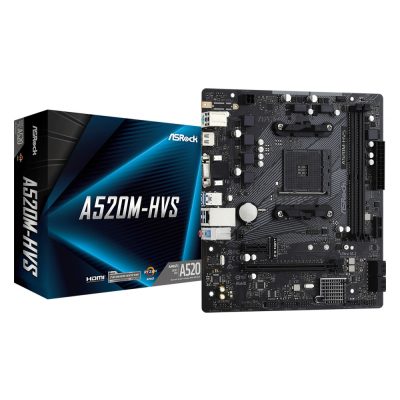 Asrock A520M-HVS AMD A520 AM4 foglalat Micro ATX
