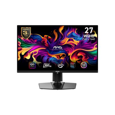 MSI MAG 271QPX QD-OLED számítógép monitor 67,3 cm (26.5") 2560 x 1440 pixelek Wide Quad HD QDOLED Fekete