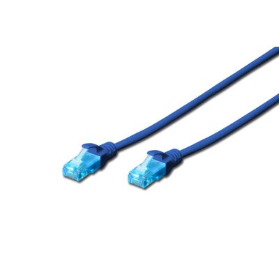Digitus 10m Cat5e U/UTP hálózati kábel Kék U/UTP (UTP)