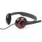 Gembird MHS-002 fejhallgató és headset Vezetékes Fejpánt Hívás/zene Fekete, Vörös