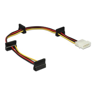 DeLOCK 0.4m, Molex 4p/4xSATA 15p 0,4 M