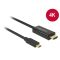 DeLOCK 85258 video átalakító kábel 1 M USB C-típus HDMI Fekete