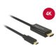 DeLOCK 85258 video átalakító kábel 1 M USB C-típus HDMI Fekete