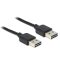 DeLOCK 3m USB 2.0 A USB kábel USB A Fekete