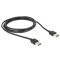 DeLOCK 3m USB 2.0 A USB kábel USB A Fekete