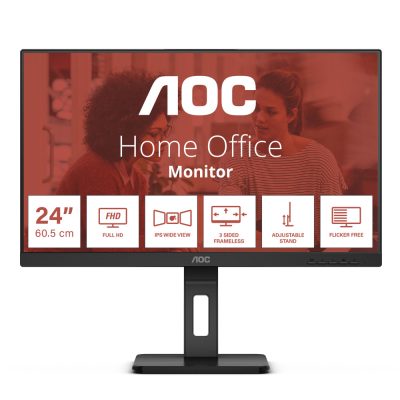 AOC E3 24E3QAF LED display 60,5 cm (23.8") 1920 x 1080 pixelek Full HD LCD Fekete