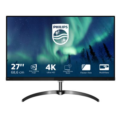 Philips E Line 276E8VJSB/00 LED display 68,6 cm (27") 3840 x 2160 pixelek Fekete, Fémes