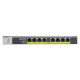 NETGEAR GS108LP Beállítást nem igénylő (unmanaged) Gigabit Ethernet (10/100/1000) Ethernet-áramellátás (PoE) támogatása 1U Fekete, Szürke