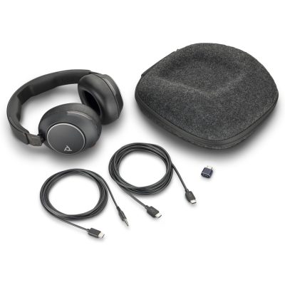 POLY Voyager Surround 80 UC Headset Vezeték nélküli Fejpánt Zene/általános USB C-típus Bluetooth Fekete