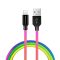 COLORWAY Kábel, Cable USB Apple Lightning (multicolor) 2.4A 1M (CW-CBUL016-MC)