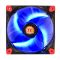 Thermaltake Luna 12 LED Blue Számítógép ház Ventilátor 12 cm Fekete, Áttetsző