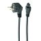 Gembird PC-186-ML12-0.5M Power cord (C5) VDE approved 0,5m Black