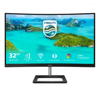 Philips E Line 325E1C/00 számítógép monitor 80 cm (31.5") 2560 x 1440 pixelek Quad HD LCD Fekete