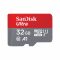 Sandisk 32GB microSDHC Ultra Class 10 UHS-I A1 (Android) + adapterrel