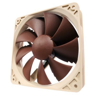 Noctua NF-P12 PWM számítógépes hűtőrendszer Számítógép ház Ventilátor 12 cm Barna, Fehér 1 dB