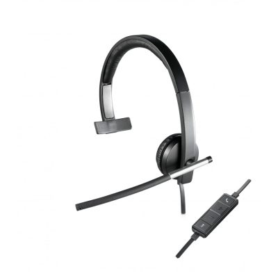 Logitech H650e Headset Vezetékes Fejpánt Iroda/telefonos ügyfélközpont USB A típus Fekete, Ezüst