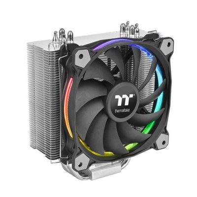 Thermaltake Riing Silent 12 RGB Sync Edition Processzor Hűtő 12 cm Fekete, Fémes