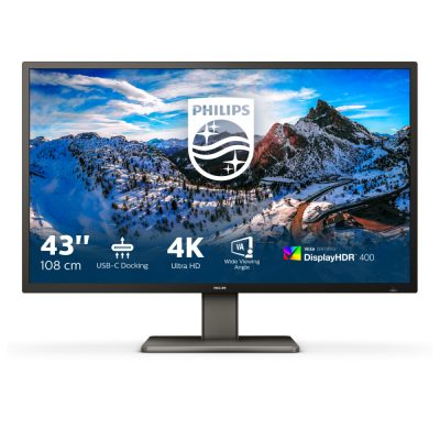 Philips P Line 439P1/00 LED display 108 cm (42.5") 3840 x 2160 pixelek 4K Ultra HD Fekete