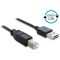 DeLOCK 1m USB 2.0 A - B m/m USB kábel USB A USB B Fekete