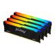 Kingston Technology FURY Beast RGB memóriamodul 128 GB 4 x 32 GB DDR4 3600 MHz