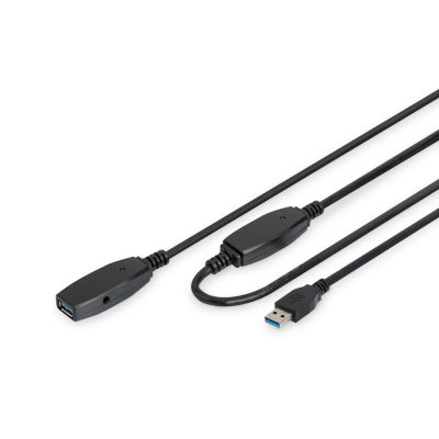 Digitus DA-73107 USB kábel 20 M USB 3.2 Gen 1 (3.1 Gen 1) USB A Fekete