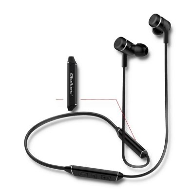 Qoltec 50816 fejhallgató és headset Vezeték nélküli Hallójárati Hívás/zene Micro-USB Bluetooth Fekete