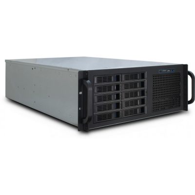 Inter-Tech IPC 4U-4410 Rack Fekete